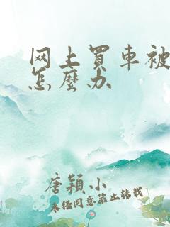 网上买车被骗了怎么办