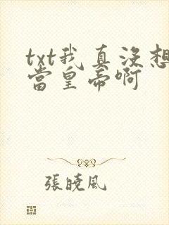 txt我真没想当皇帝啊