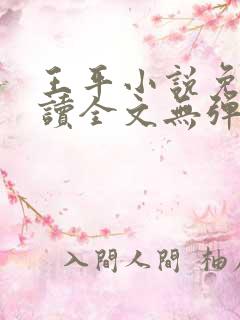 王平小说免费阅读全文无弹窗