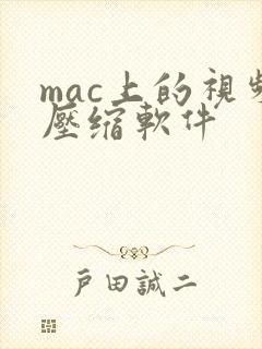 mac上的视频压缩软件