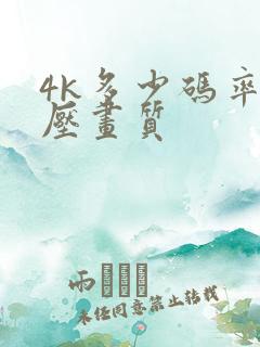 4k多少码率不压画质