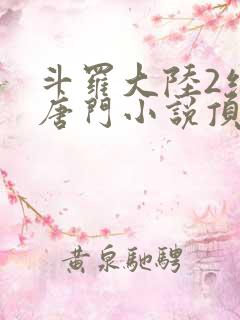 斗罗大陆2绝世唐门小说顶点小说