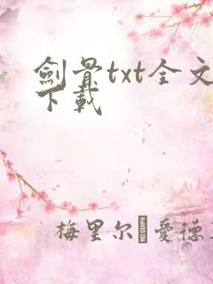剑骨txt全文下载
