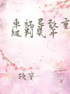 车祸导致重伤二级判几年