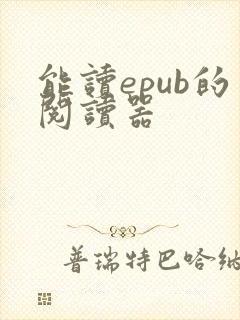 能读epub的阅读器