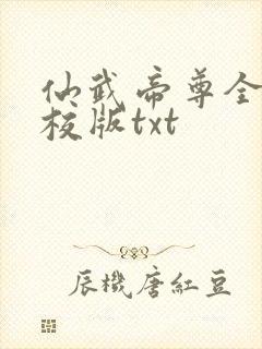 仙武帝尊全本精校版txt