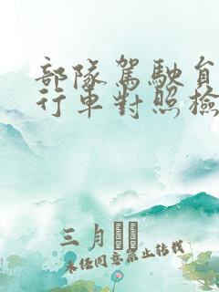 部队驾驶员安全行车对照检查