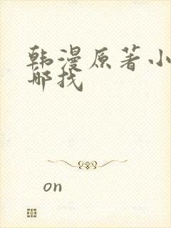 韩漫原著小说在哪找