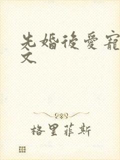 先婚后爱宠文甜文