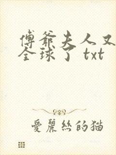傅爷夫人又惊艳全球了 txt
