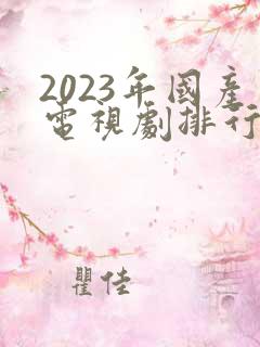 2023年国产电视剧排行榜