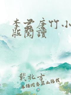 李君唐竹小说正版阅读