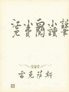 江小白小说全文免费阅读笔趣阁