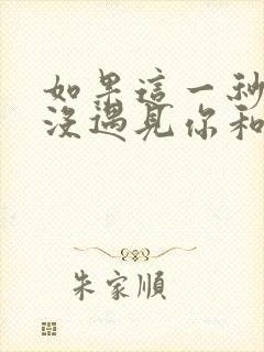 如果这一秒,我没遇见你和免费阅读