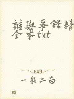谁与争锋精校版全本txt