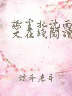 谢霄北沈南意全文在线阅读