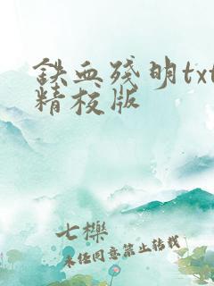 铁血残明txt精校版