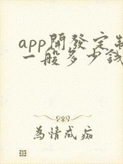 app开发定制一般多少钱
