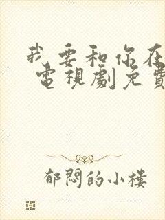 我要和你在一起 电视剧免费观看