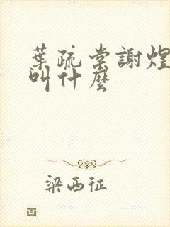 叶疏棠谢煜小说叫什么