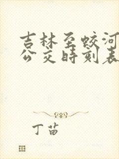 吉林至蛟河城际公交时刻表