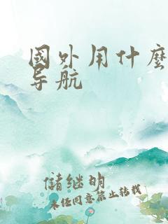 国外用什么地图导航