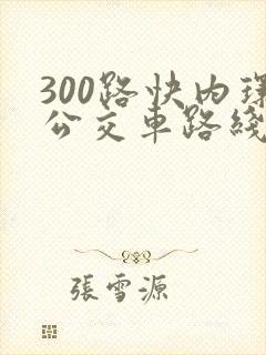 300路快内环公交车路线图