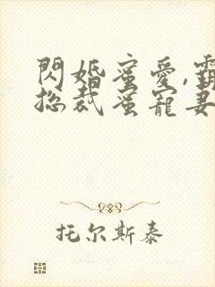 闪婚蜜爱,霸道总裁蜜宠妻