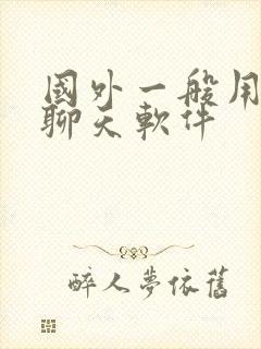国外一般用什么聊天软件