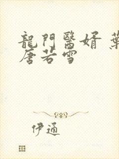 龙门医婿 叶凡唐若雪