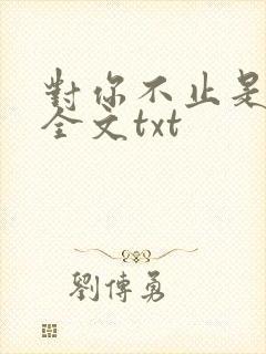 对你不止是喜欢全文txt