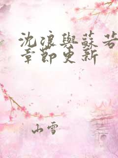 沈浪与苏若雪新章节更新