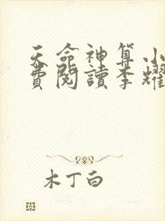 天命神算小说免费阅读李耀
