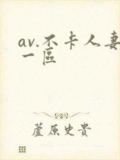 av.不卡人妻一区
