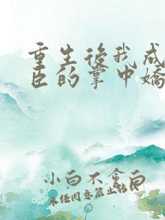重生后我成了权臣的掌中娇全集