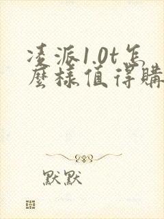 凌派1.0t怎么样值得购买吗