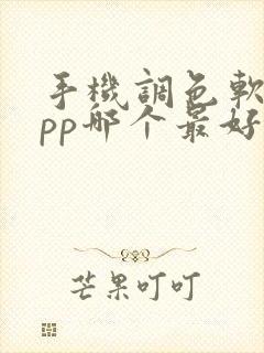 手机调色软件app哪个最好