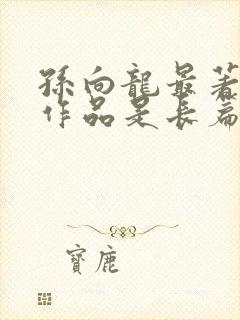 孙向龙最著名的作品是长篇小说永不