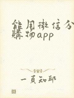 能用微信分期的购物app