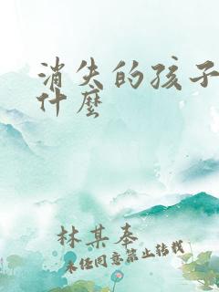 消失的孩子讲的什么