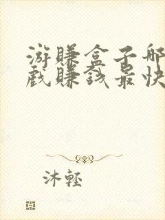 游赚盒子哪个游戏赚钱最快