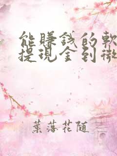 能赚钱的软件可提现金到微信