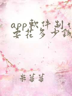 app软件制作要花多少钱