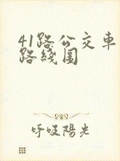 41路公交车的路线图