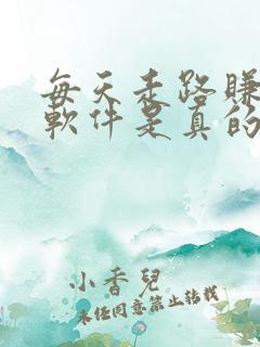 每天走路赚钱的软件是真的吗