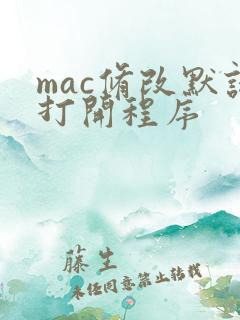 mac修改默认打开程序