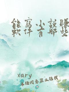 能写小说赚钱的软件有哪些