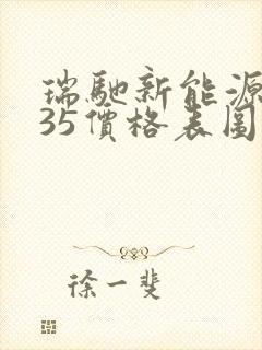 瑞驰新能源ec35价格表图片