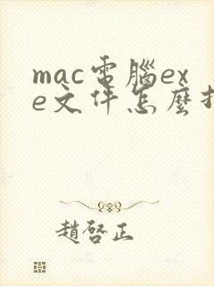 mac电脑exe文件怎么打开