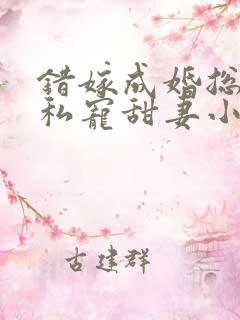 错嫁成婚总裁的私宠甜妻小说